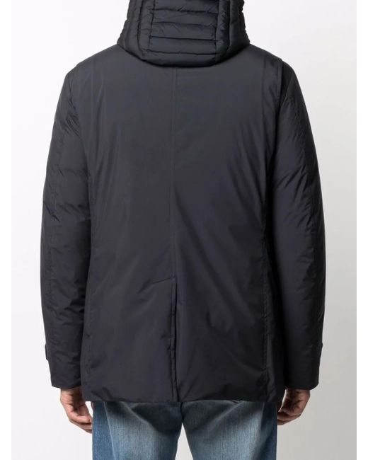 Moorer Black Raffaello-Stp Padded Coat for men