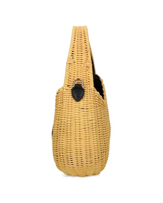 Just Cavalli Metallic Woven Tote Bag