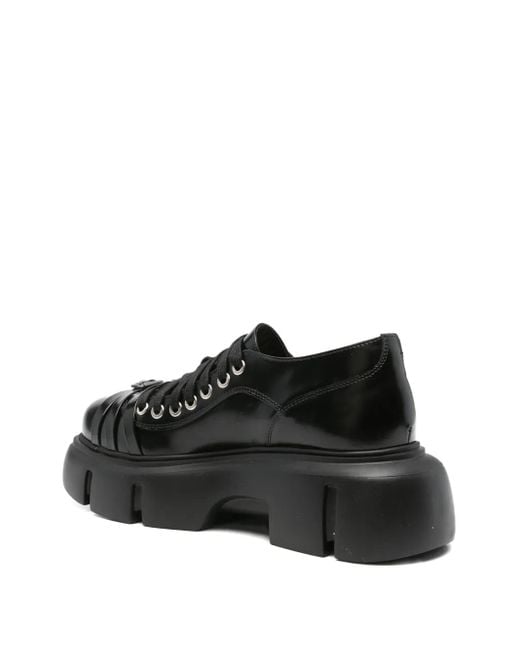 Simone Rocha Black Buckle-Strap Platform Boots