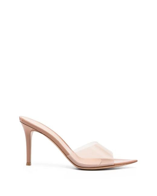 Gianvito Rossi Natural Elle Pointed-Toe Mules