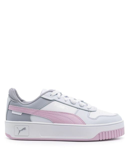 PUMA Carina Street Leather Sneakers in het White