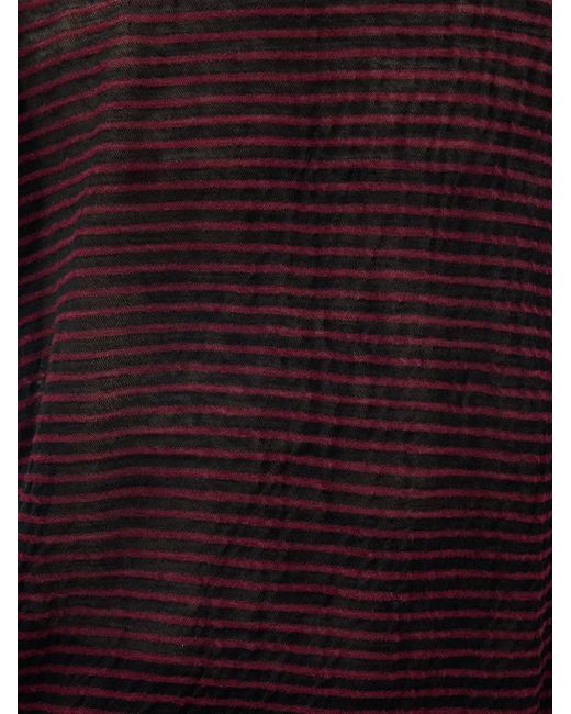 Ann Demeulemeester Purple Haut Rayé À Manches Longues En Laine for men