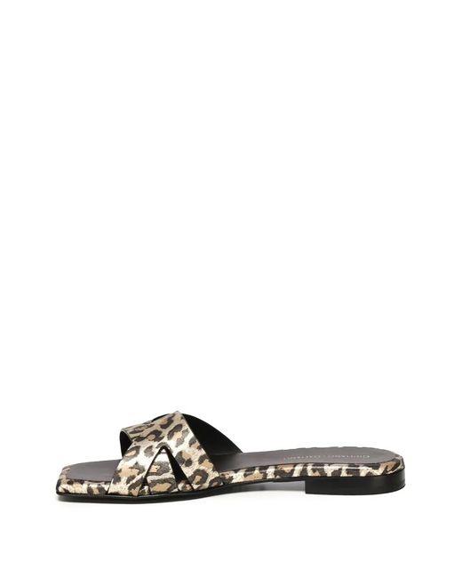 Giuliano Galiano Black Leather Slides