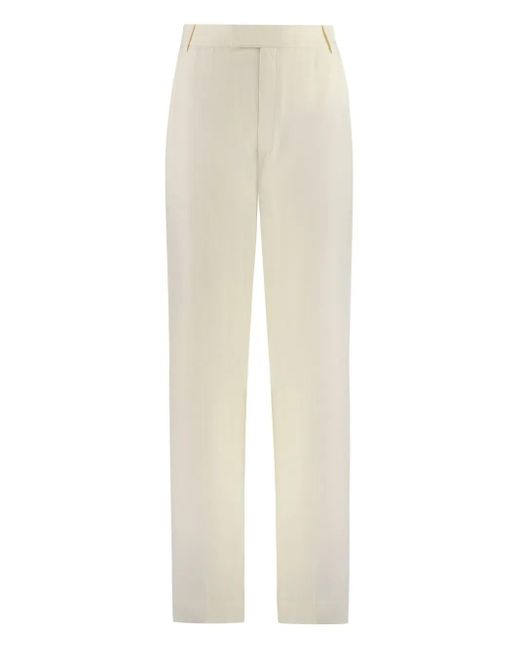 St. John White High-Waisted Trousers