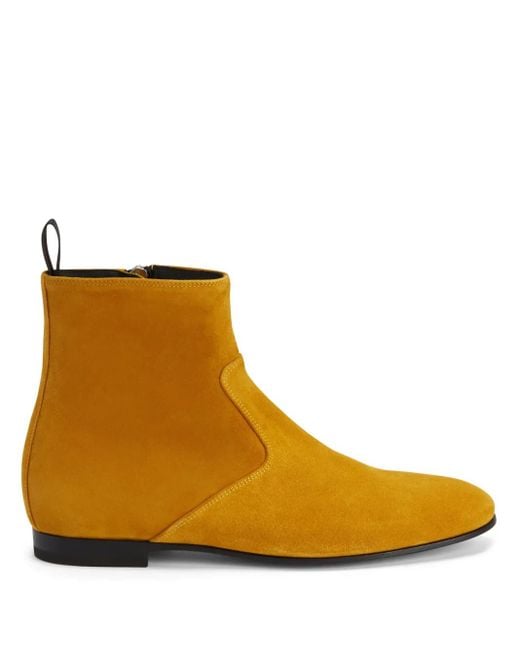 Giuseppe Zanotti Brown Zip-up Suede Boots for men