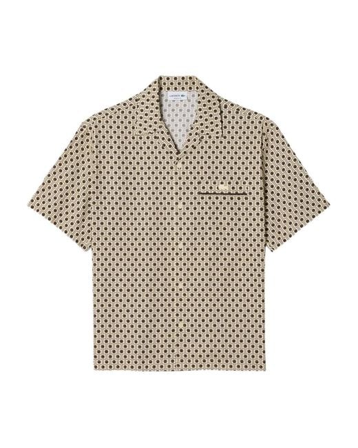 Lacoste Gray Patterned Pocket Shirt for men