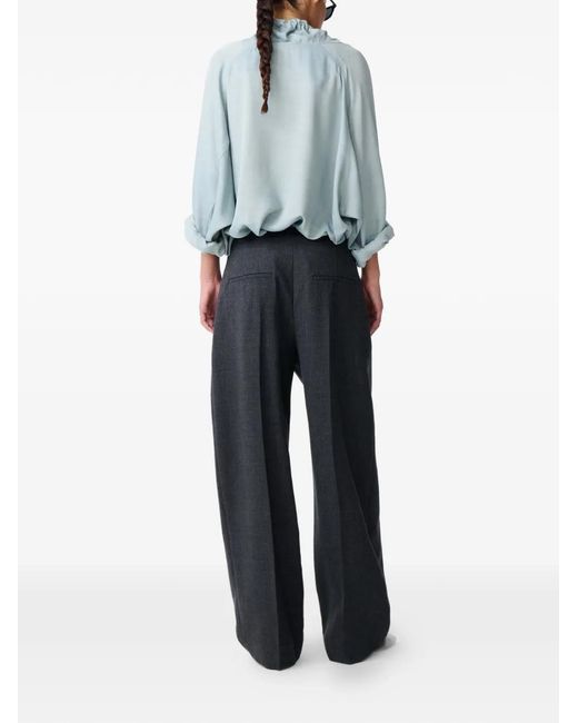 Studio Nicholson Blue Mirelle Drawstring Top