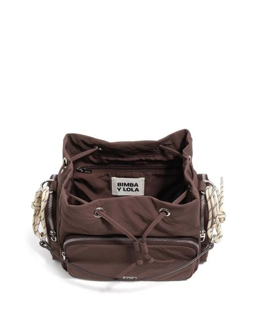Bimba Y Lola Brown Medium Pocket Bucket Bag
