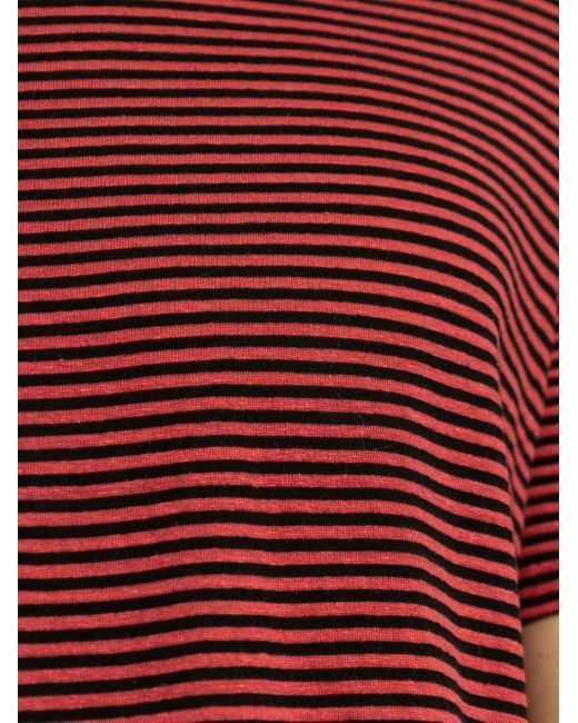メンズ Isabel Marant Leon ストライプ Tシャツ Red
