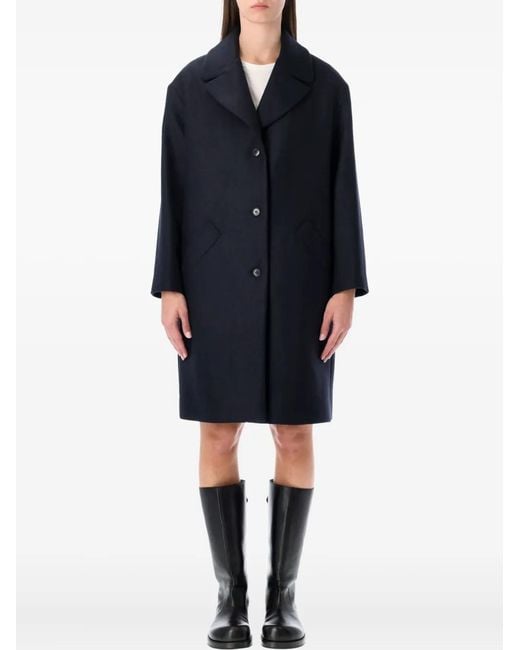 A.P.C. Blue Ninon Buttoned Coat