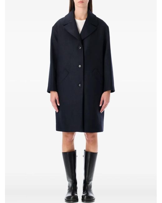A.P.C. Blue Ninon Buttoned Coat