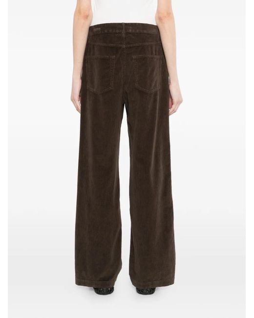James Perse White Corduroy Straight-Leg Trousers