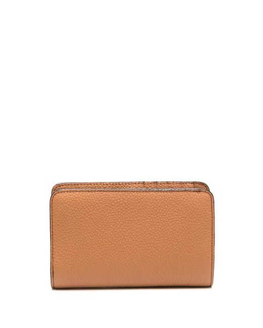 Lancel Brown Zip Compact Wallet