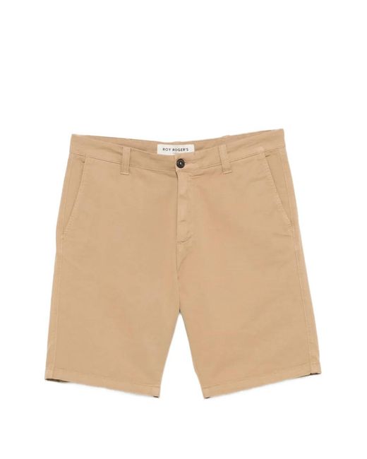 Roy Rogers White Logo-Patch Chino Shorts for men