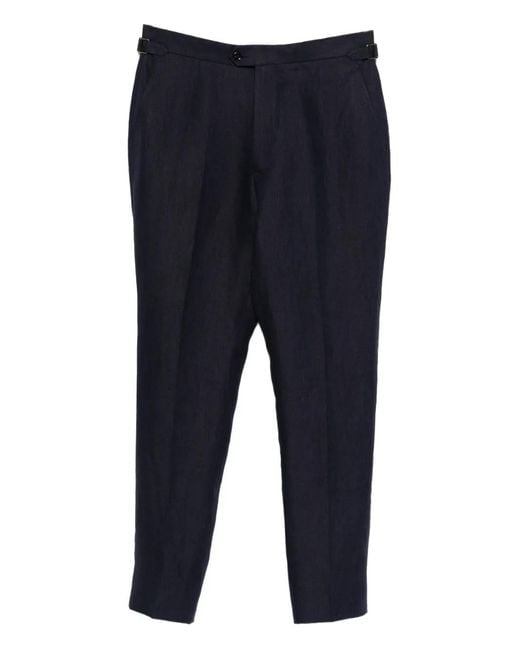 Fursac Blue Buckle-Detail Trousers for men