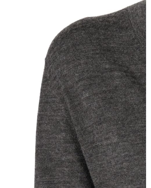 Max Mara Top Met V-Hals En Lange Mouwen in het Gray