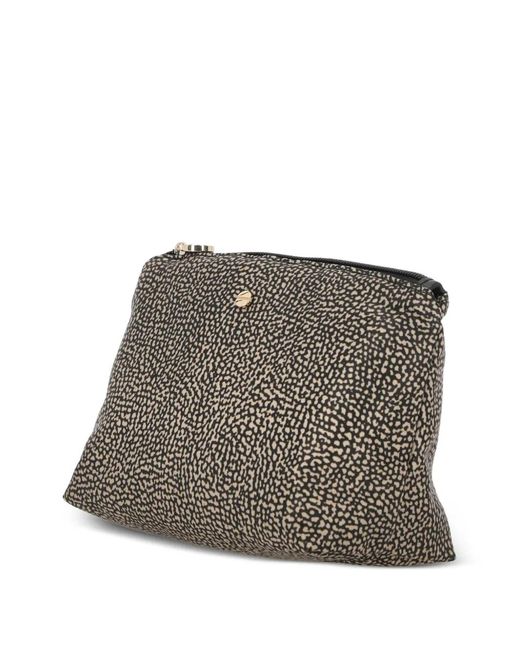 Borbonese Gray Printed Clutch Bag