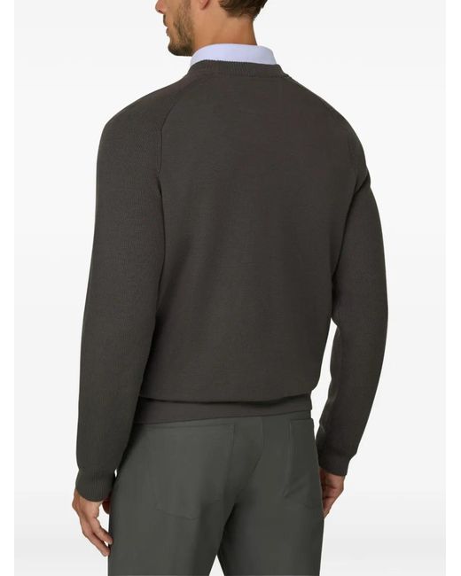 Boggi Gray Crew Neck Jumper for men