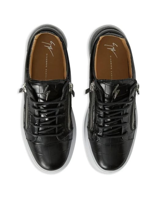 Giuseppe Zanotti Frankie Sneakers mit doppeltem Reißverschluss in Black für Herren