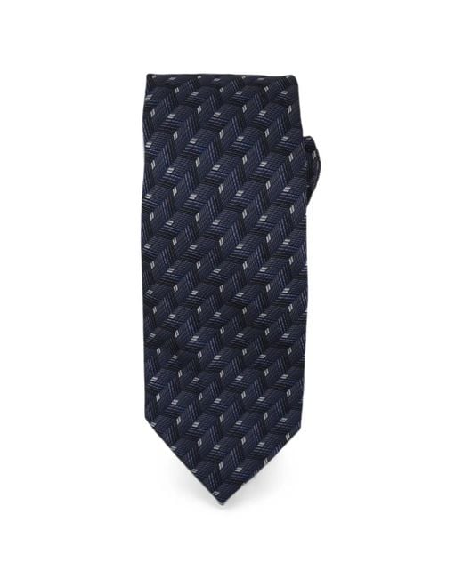 Pal Zileri Blue Geometric-Pattern Tie for men