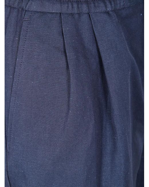 Incotex Blue Drawstring-Waist Shorts for men