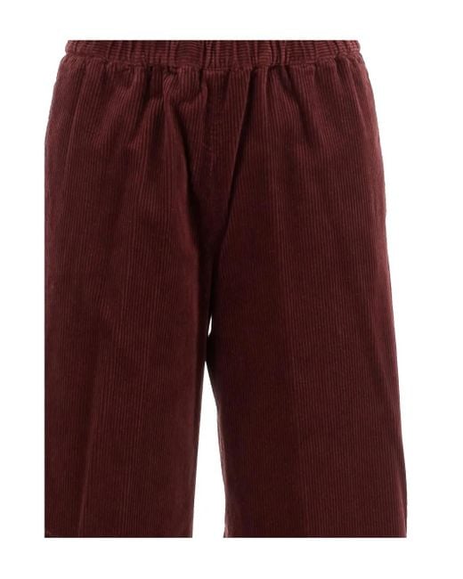 Aspesi Red Elasticated-Waist Trousers