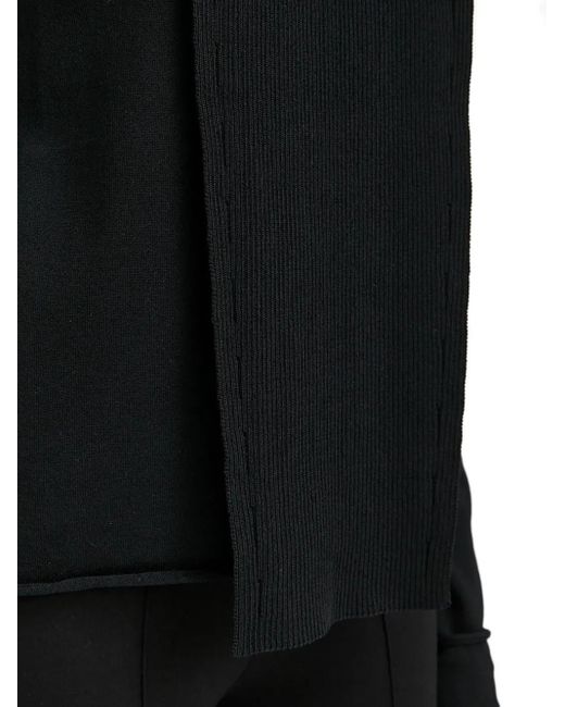 Felpa Con Inserti A Coste di Liviana Conti in Black
