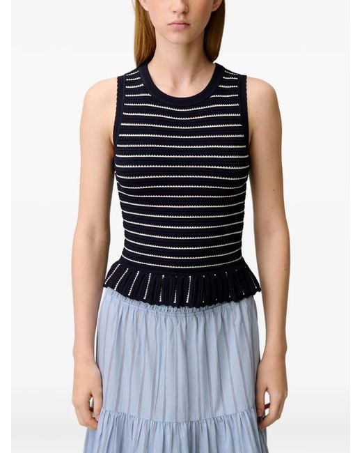 Claudie Pierlot Black Striped Knit Top