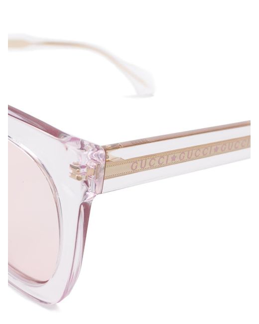 Gucci Clear Frame Sunglasses - Lyst