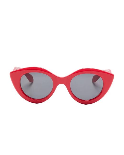 Alaïa Red Cat-Eye Sunglasses