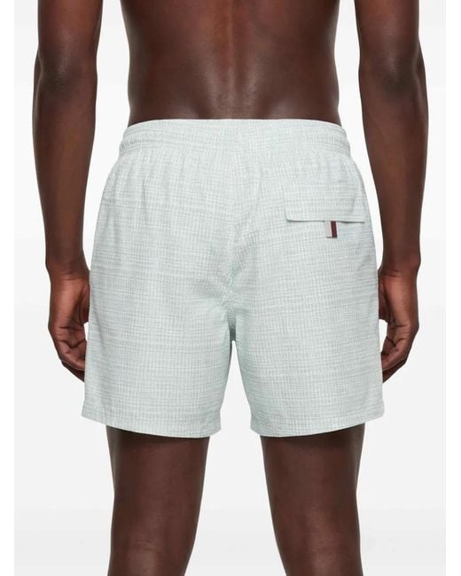 Bañador Estampado Canali de hombre de color White
