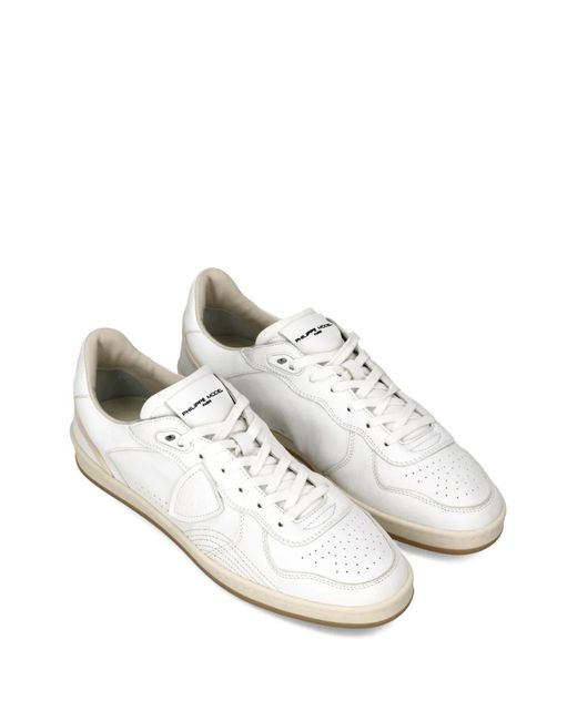 Philippe Model White Pgal Perforated Panel Trainers for men