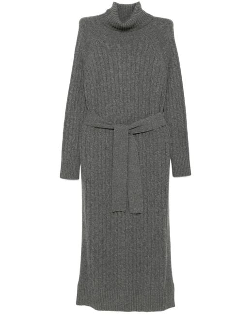 N.Peal Cashmere ロングライン ドレス Gray