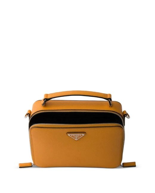 Prada Orange Brique Medium Saffiano Leather Bag for men