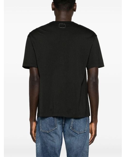 Visvim Black Crew-neck Cotton T-shirt for men