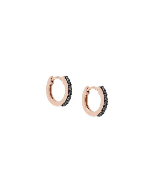 Astley Clarke Black Mini Halo Diamond Hoop Earrings