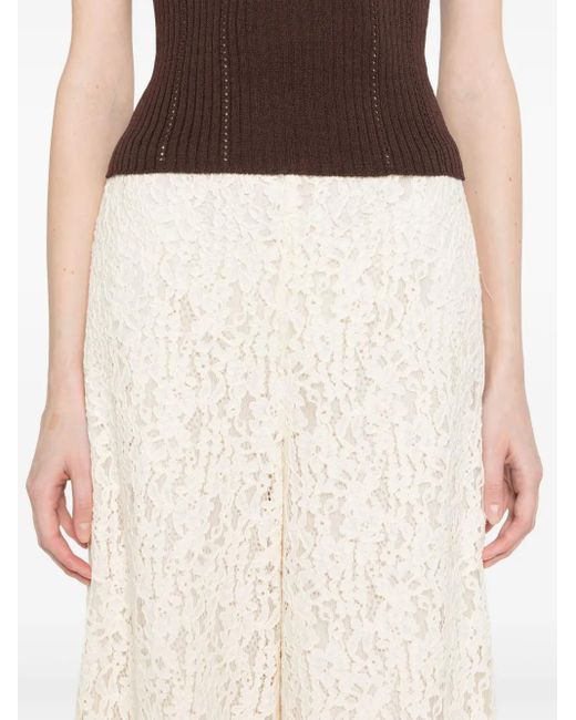 Twinset White Lace Trousers