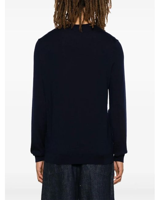 Bompard Blue Extrafine Round Neck Sweater for men