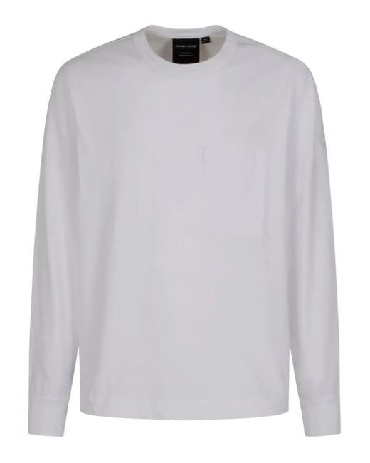 メンズ Canada Goose パッチポケット Tシャツ White