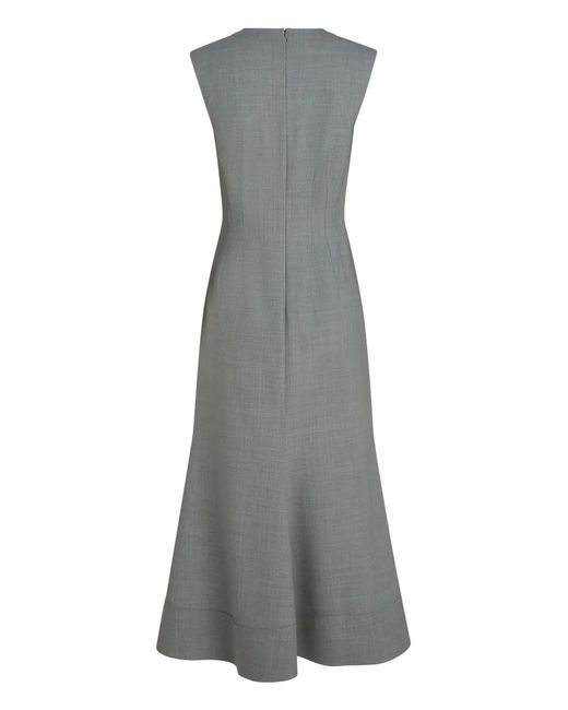 Karl Lagerfeld Gray Tailored Midi Dress