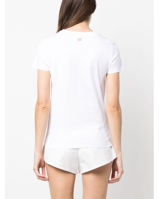 T-shirt en jersey imprimé logo mincio Max Mara en coloris White