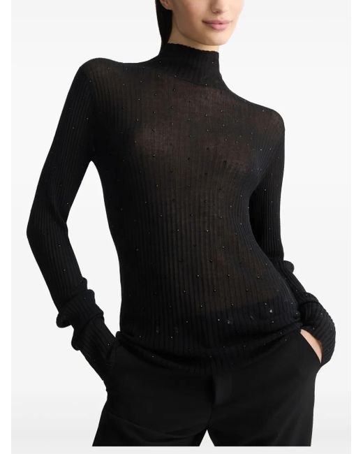 Maglione Con Decorazione Di Strass di Liu Jo in Black
