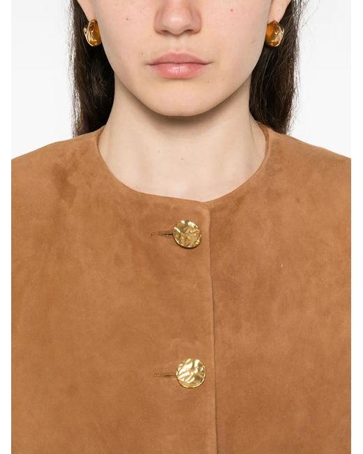 Arma Brown Jacke Mit Knopfleiste
