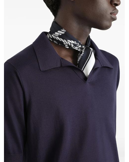 Dolce & Gabbana Blue V-Neck T-Shirt for men