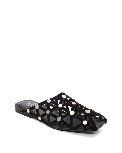 Ash Black Bone Stud-Embellished Cut-Out Sandals
