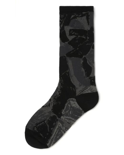 Chaussettes Imprimées Y's Yohji Yamamoto en coloris Black