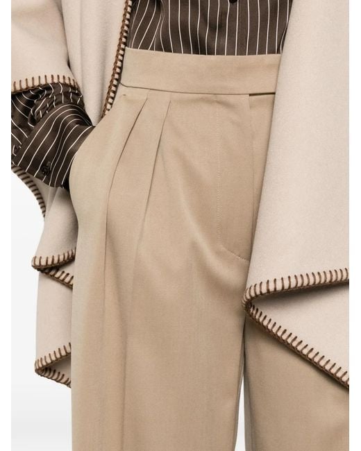 Max Mara White Wool Pants