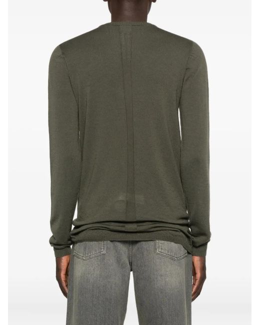 Rick Owens Wollen Trui Met Ronde Hals in het Green voor heren