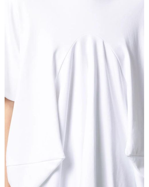 Goen.J White Draped Cotton T-Shirt