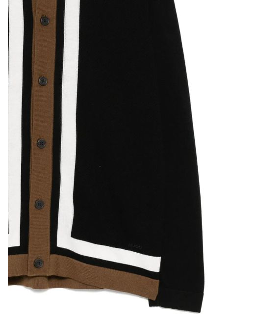 HUGO Black Button-Up Cardigan for men